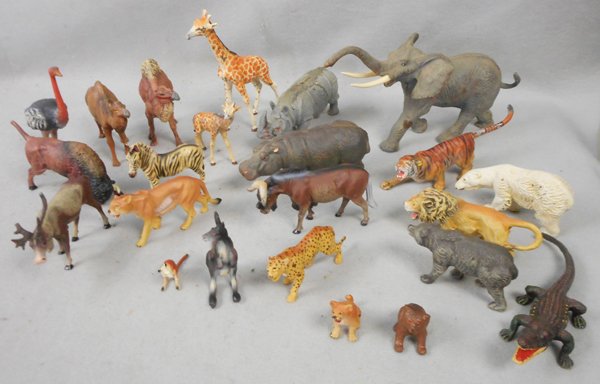 23 ELASTOLIN ZOO ANIMALS (1 of 1)
