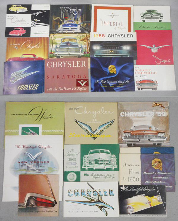 25 CHRYSLER AUTO BROCHURES (1 of 1)