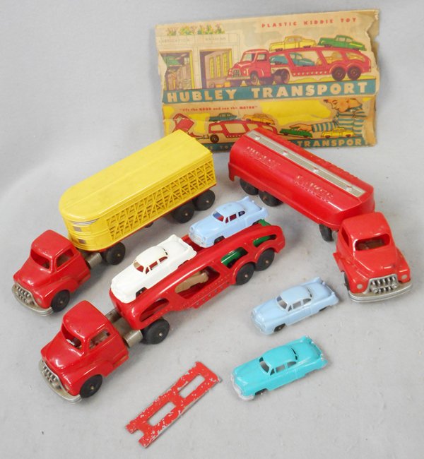 3 HUBLEY PLASTIC TRUCKS (1 of 1)
