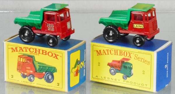 2 MATCHBOX MUIR HILL DUMPERS (1 of 1)