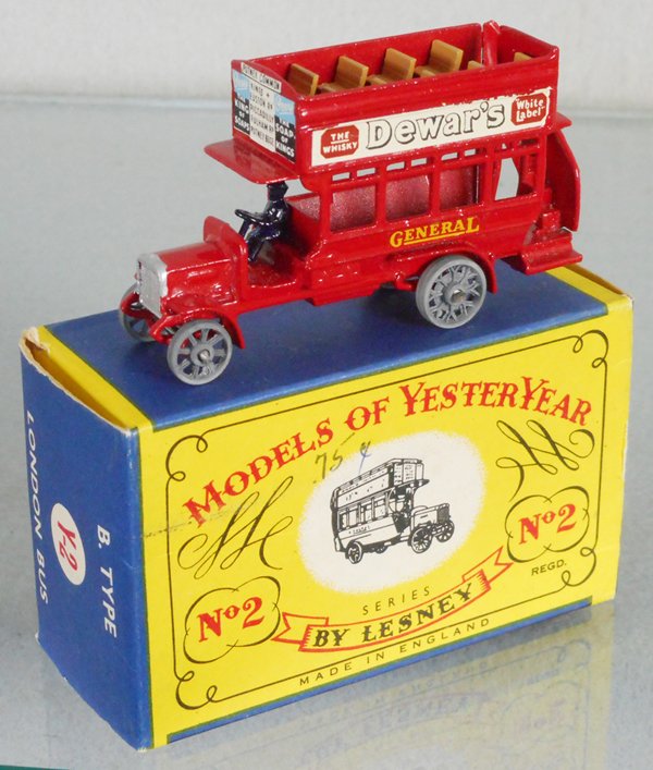 MATCHBOX MOY Y2A3 1911 B TYPE LONDON BUS: orig box, C9.