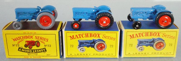 3 MATCHBOX FORDSON TRACTORS (1 of 1)