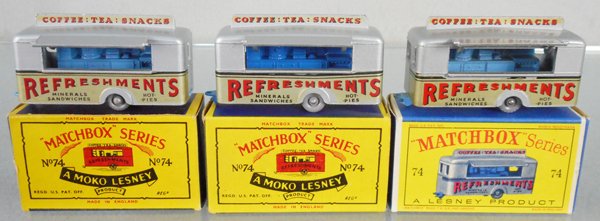 3 MATCHBOX MOBILE REFRESHMENT CANTEENS (1 of 1)