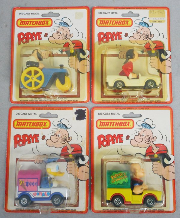 4 MATCHBOX POPEYE VEHICLES (1 of 1)
