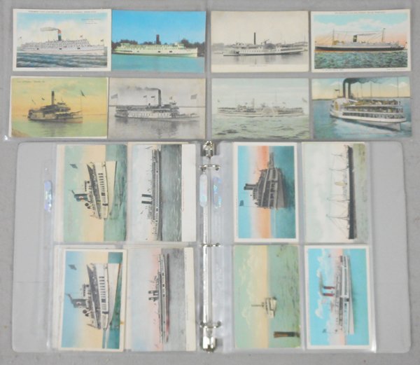 160 STEAMSHIP POSTCARDS (1 of 1)