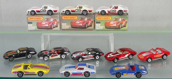11 MATCHBOX SUPERFAST CORVETTES (1 of 1)