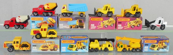 10 MATCHBOX SUPERFAST CONSTRUCTION VEHICLES (1 of 1)