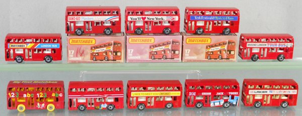 10 MATCHBOX SUPERFAST LONDONER BUSES (1 of 1)