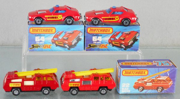 4 MATCHBOX SUPERFAST FIRE VEHICLES (1 of 1)