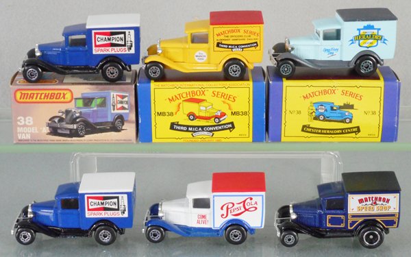 6 MATCHBOX MODEL A FORD VANS (1 of 1)