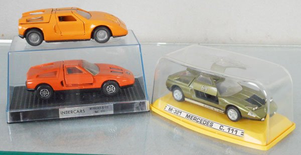 3 MERCEDES C111 DIE CAST AUTOS (1 of 1)