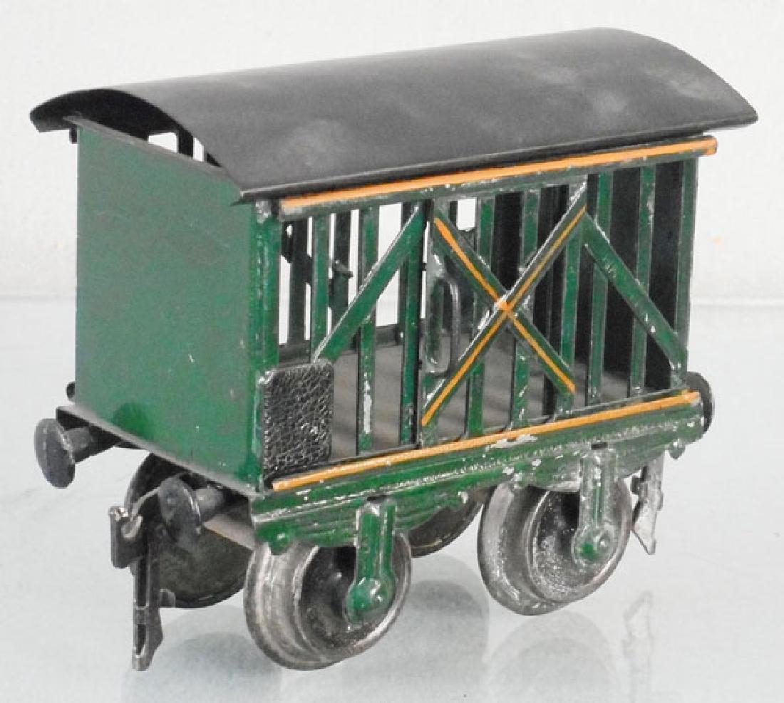 MARKLIN STOCK CAR: 1 ga, handpainted tin, roof restored, C7.