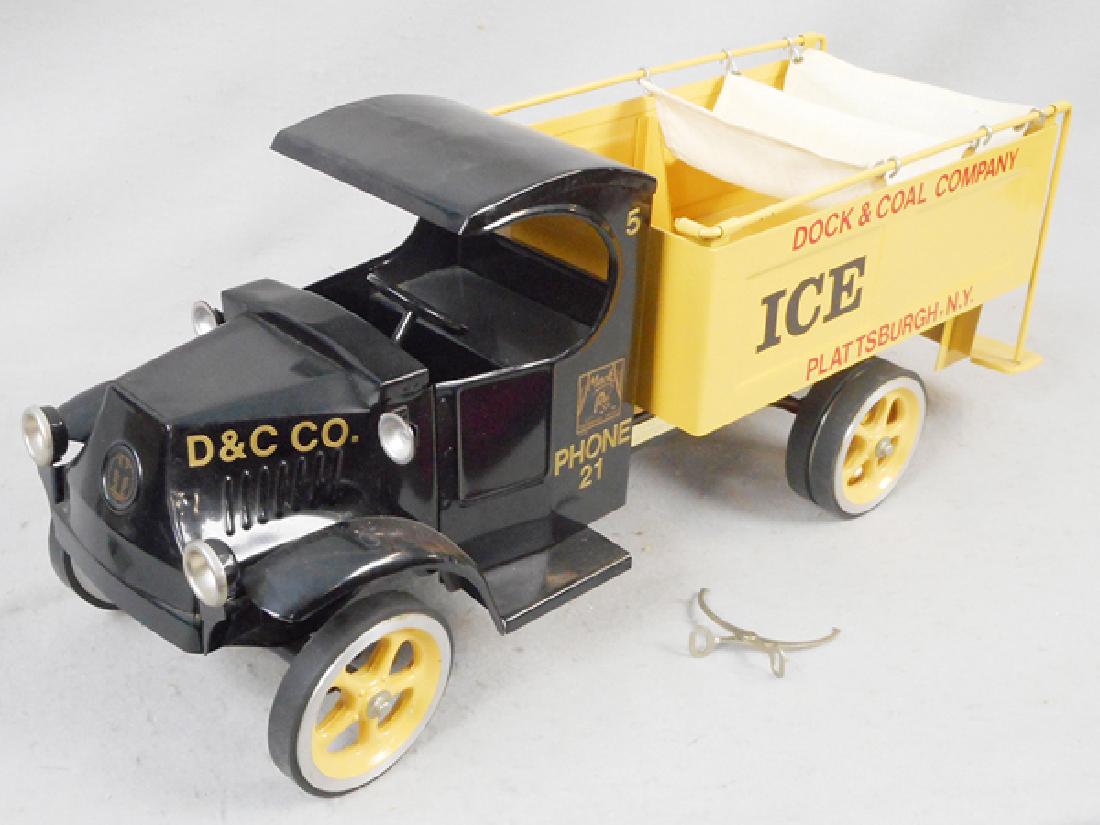 LES PAUL BULLDOG MACK ICE TRUCK: contemporary, painted pressed steel, 25 in long, C8-9.