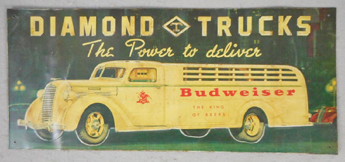 DIAMOND T BUDWEISER TRUCK SIGN (1 of 1)