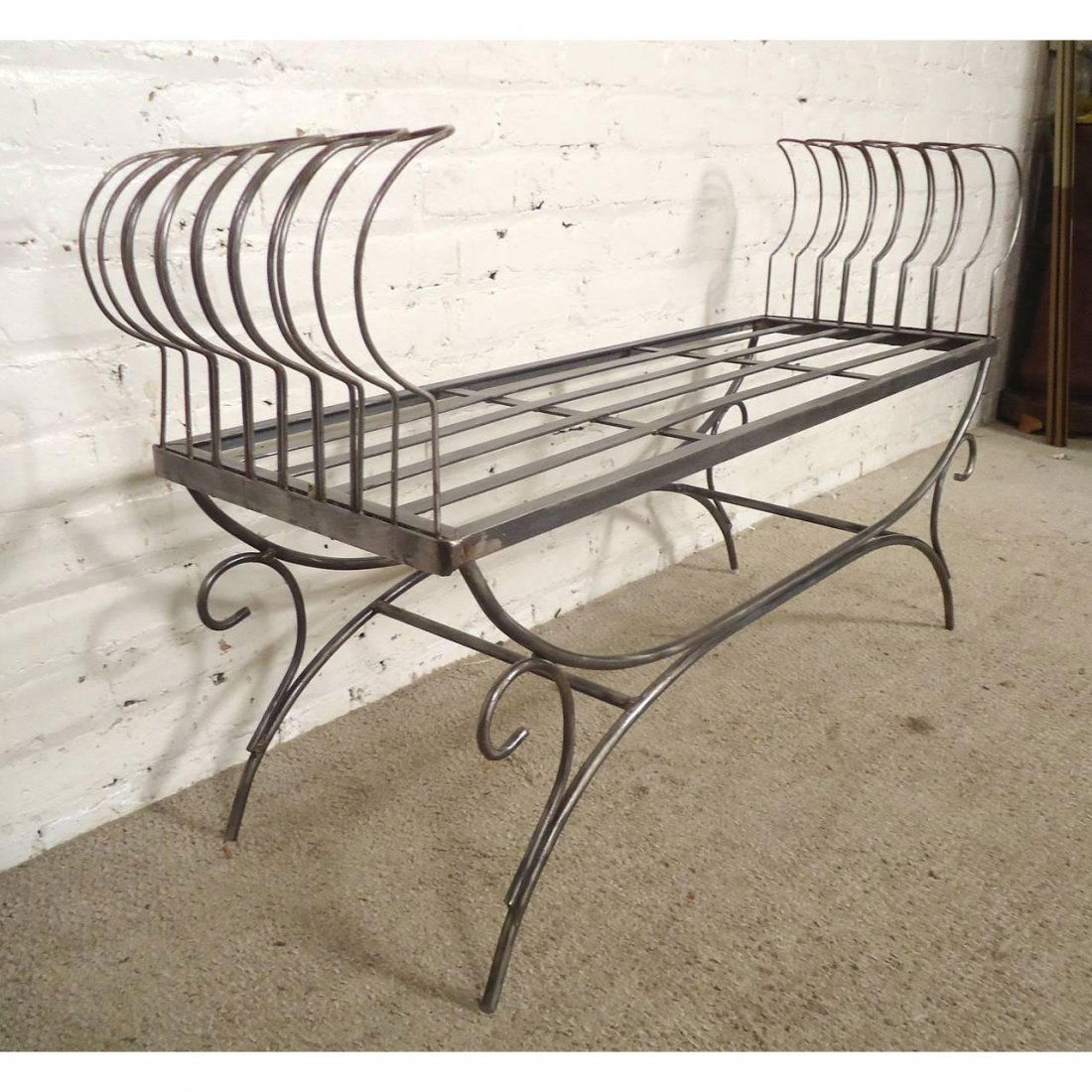 Rare Iron Bench with Ornamental Detailing (1 of 4)