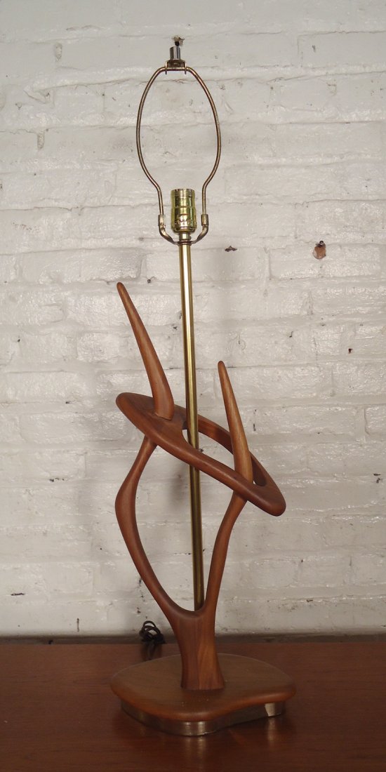 Mid-Century Modern Teak Biomorphic Lamp (1 of 4)
