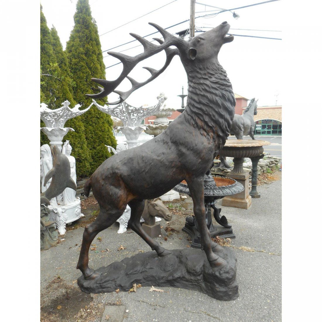 Life-Sized Bronze Stag Statue (1 of 4)