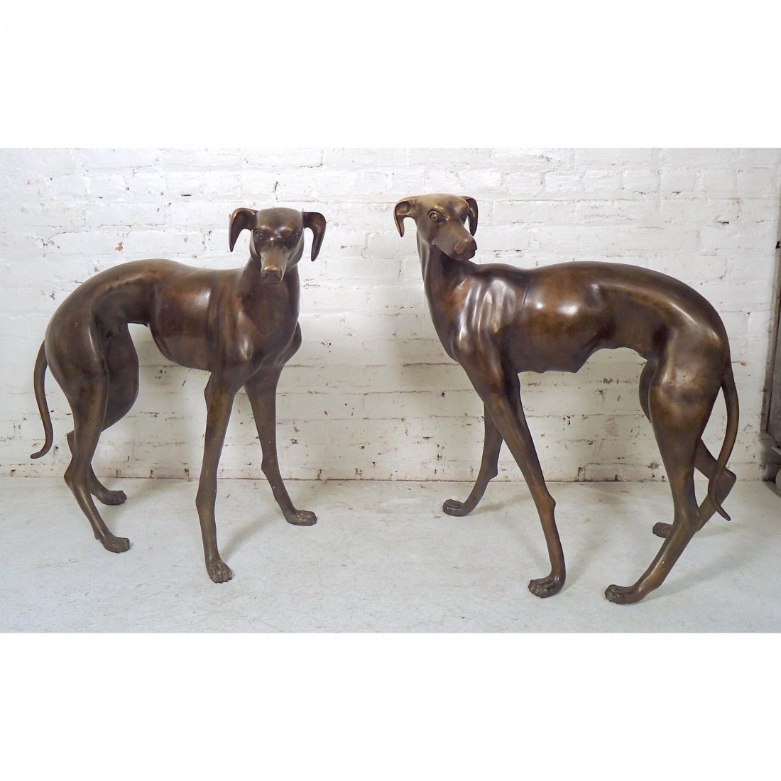 Vintage Bronze Dog Statues (1 of 4)