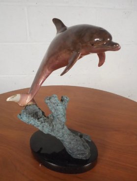 Dolphin Desk Statue/Figurine by Wyland (1 of 3)