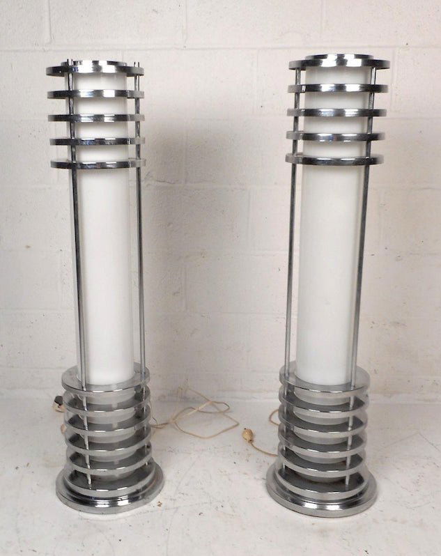 Pair of Vintage Art Deco Style Floor Lamps (1 of 4)