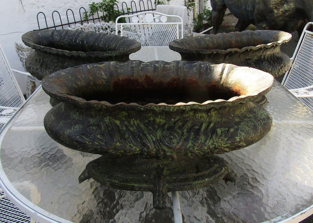 Set of Three Cast Iron Planter (1 of 3)