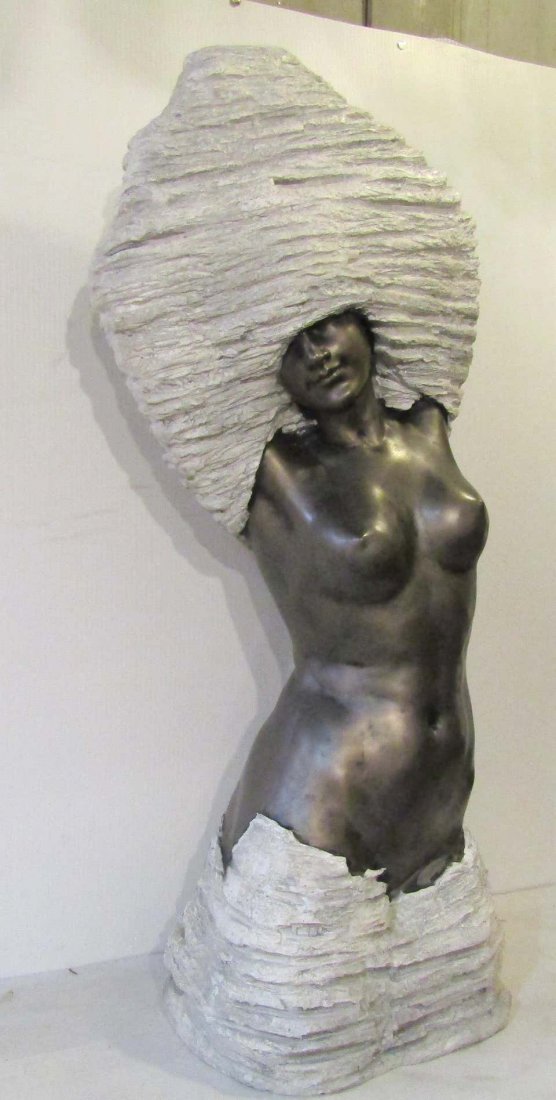 Bronze Woman Figure Signed (1 of 5)