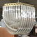 Beautiful Midcentury Brass and Lucite Banded Chandelier