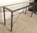 Metal Console Table with Beveled Glass