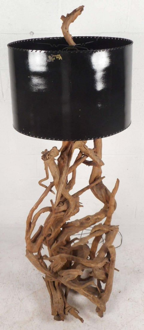 Mid-Century Modern Driftwood Floor Lamp (1 of 5)