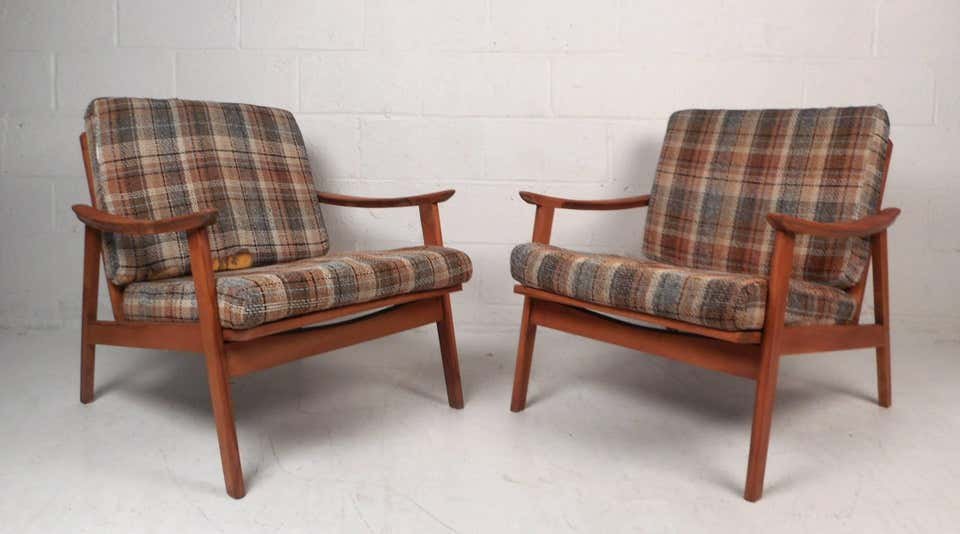 Mid-Century Modern Walnut Lounge Chairs (1 of 6)