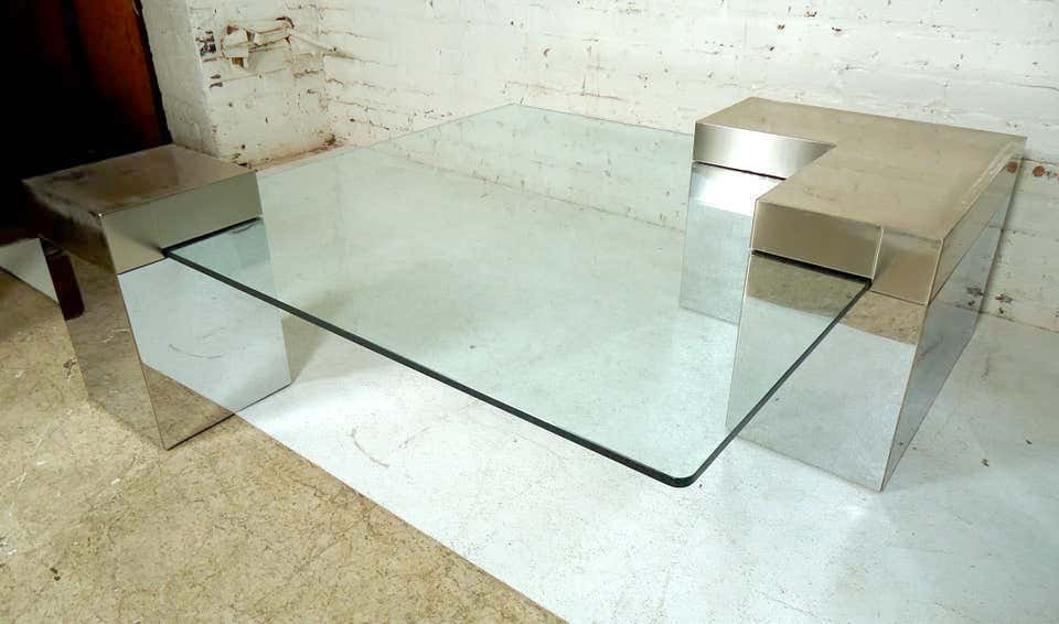 Paul Evans Style Glass Coffee Table (1 of 5)
