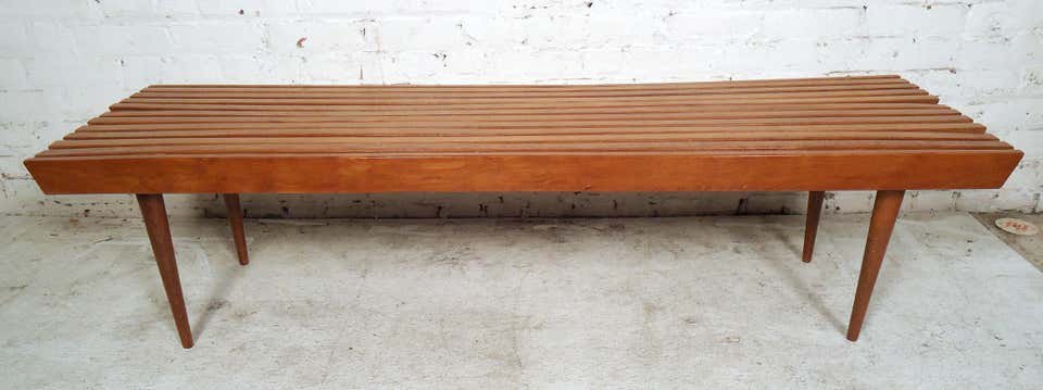 Vintage Modern Slat Bench (1 of 4)