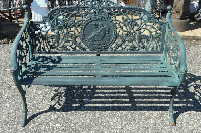 Sculpted Cast Iron Bench (1 of 6)