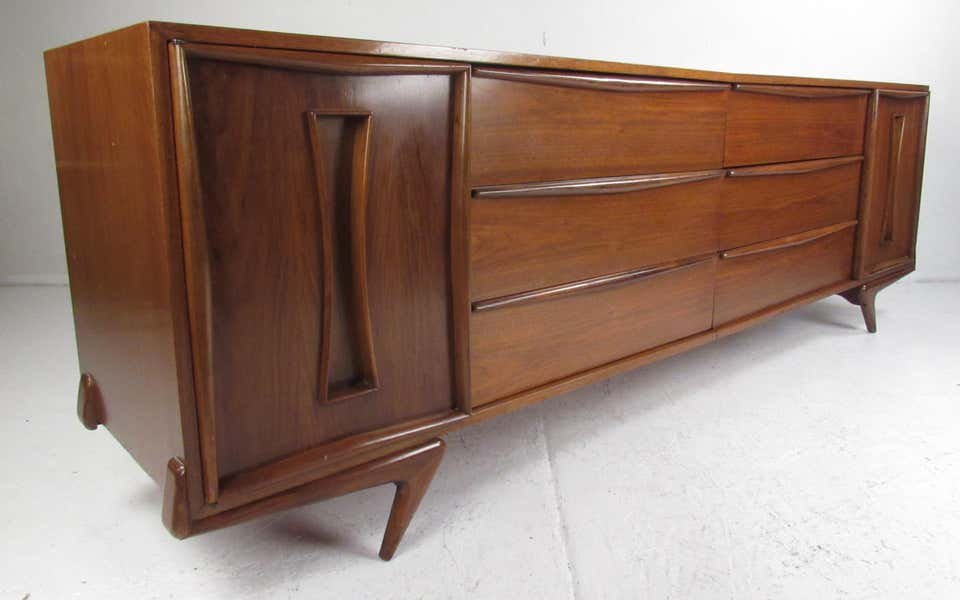 Midcentury American Walnut Dresser (1 of 2)