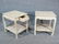 PAIR FAUX DECORATED END TABLES - 2