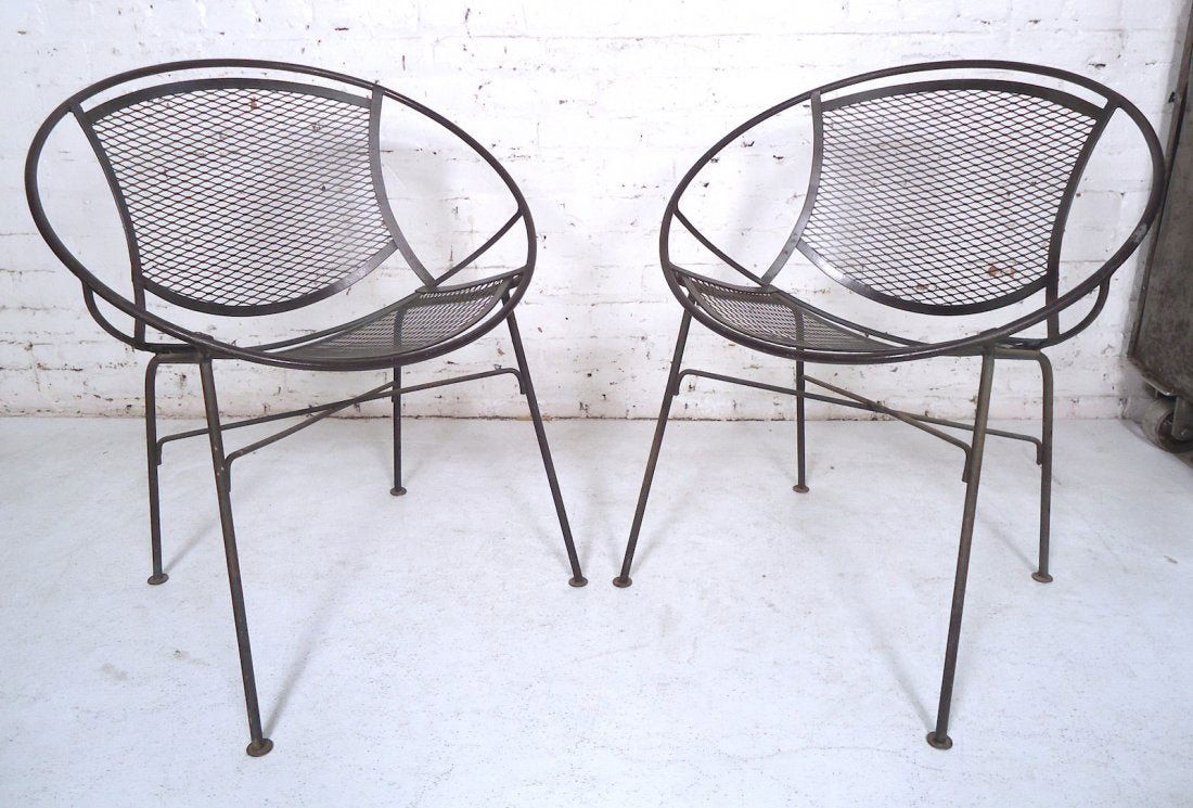 Pair of Metal 'Radar' Hoop Chairs by Tempestini (1 of 4)