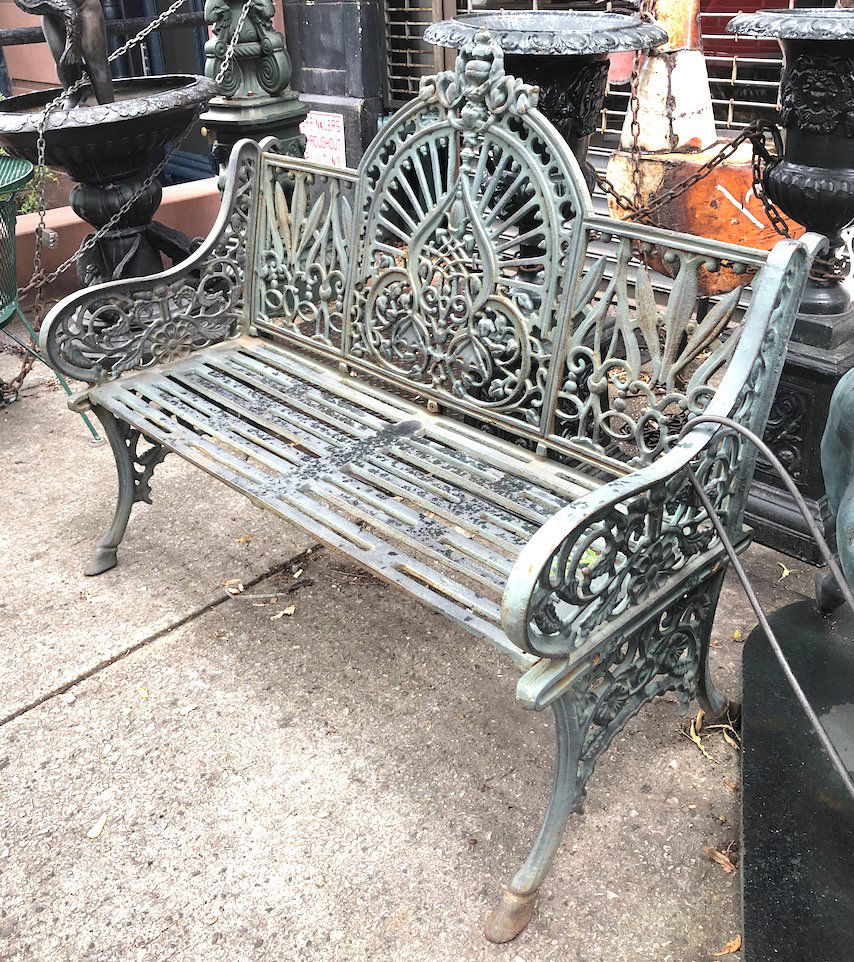 Cast Iron Bench with Arched Back (1 of 5)