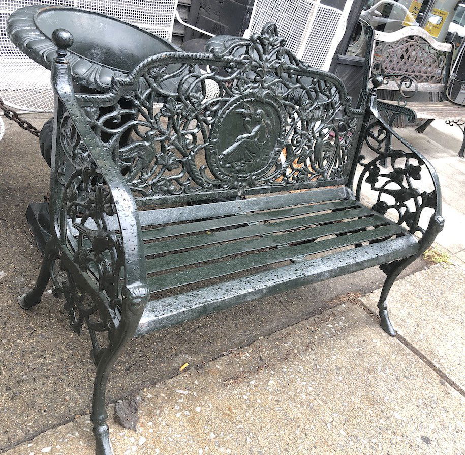 Sculpted Cast Iron Bench (1 of 4)