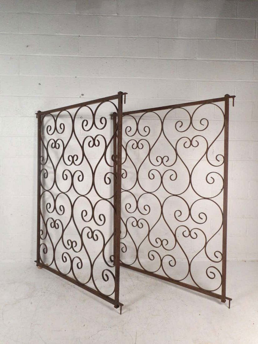 Pair of Vintage Iron Sculpted Gates (1 of 4)