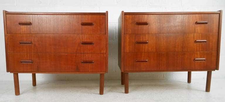 Pair of Scandinavian Modern Teak Dressers (1 of 4)