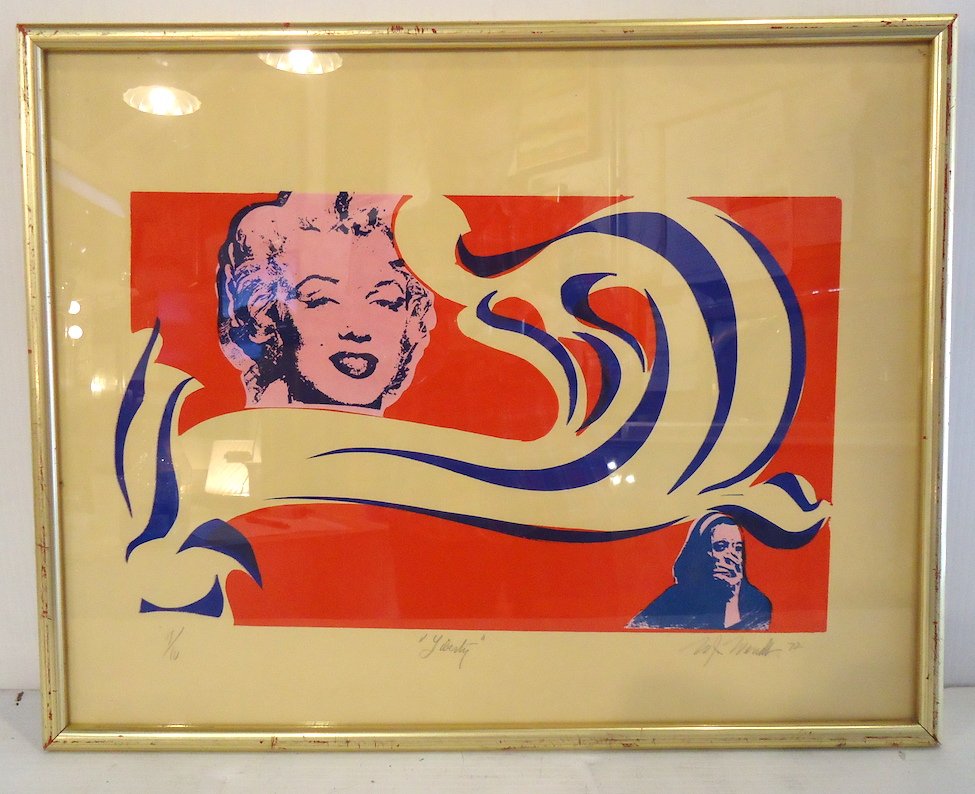 Signed Warhol Style Marilyn Monroe Print (1 of 8)