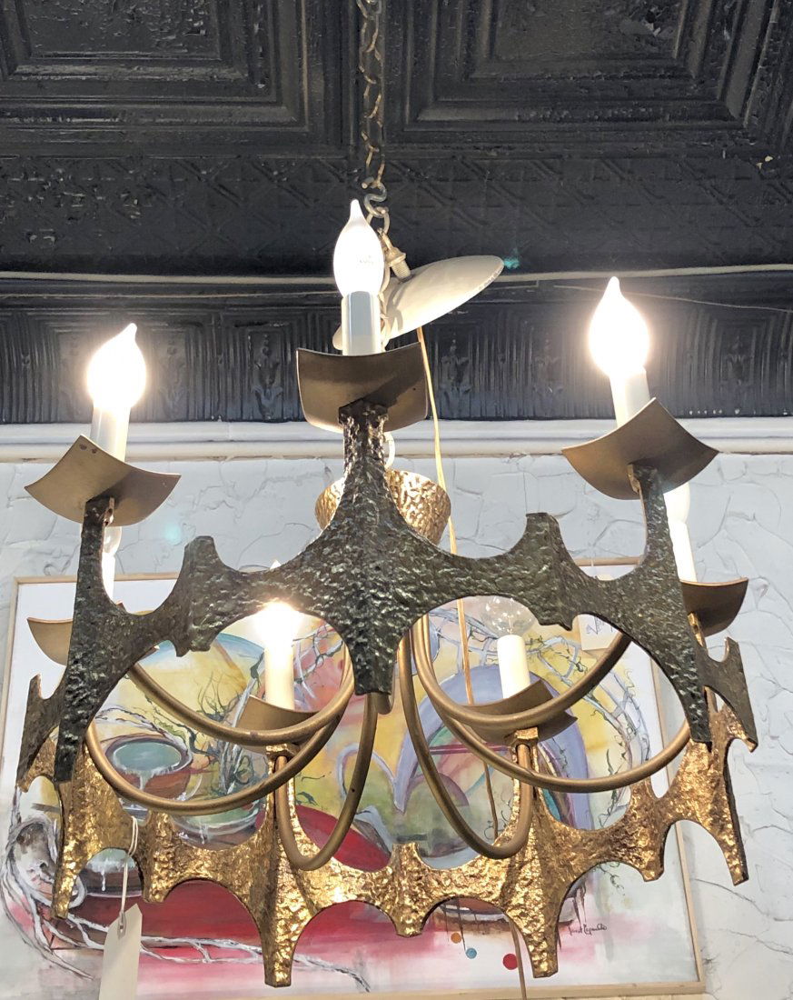 Brutalist Style Chandelier (1 of 3)