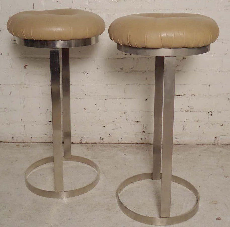 Pair of Midcentury Chrome Stools (1 of 3)