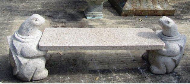 Unique Stone Turtle Bench (1 of 2)
