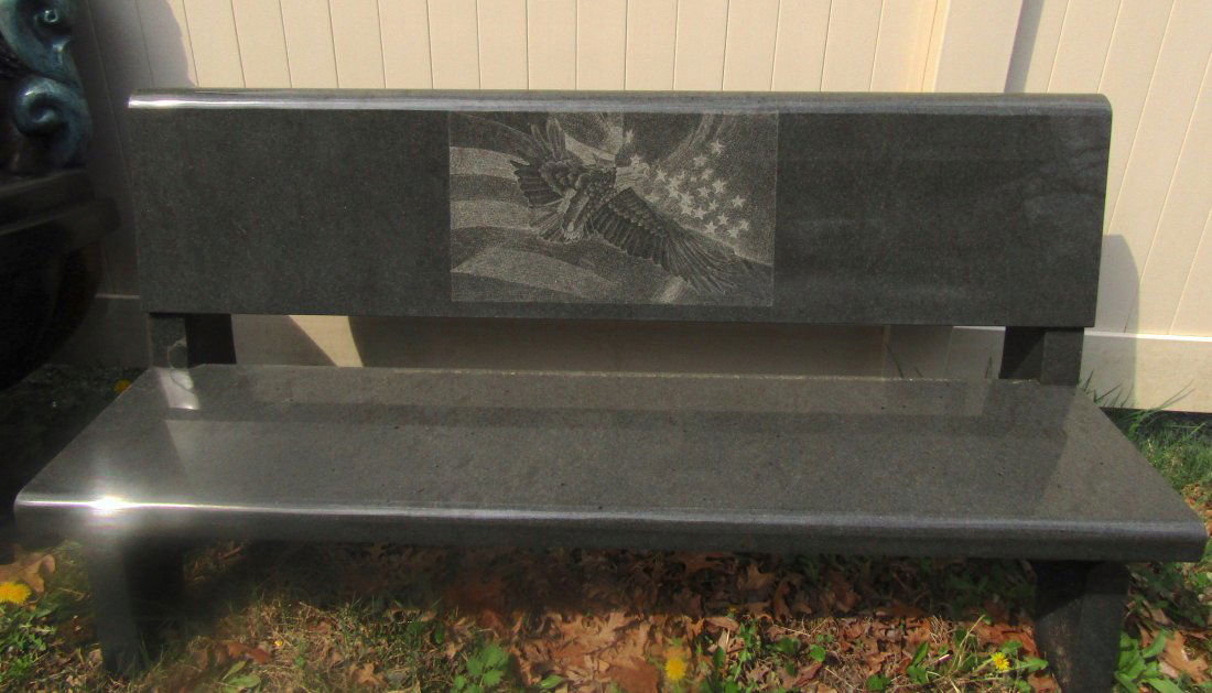 American Flag Granite Bench (1 of 7)