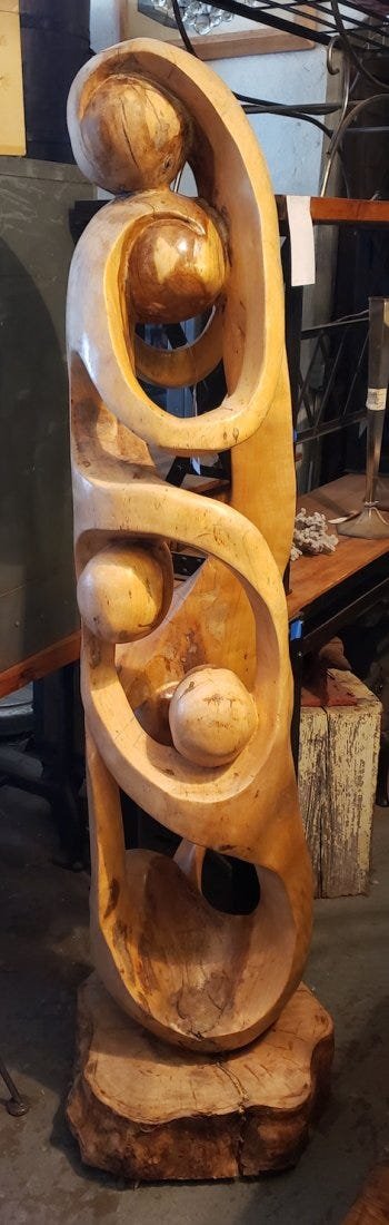 Large Wooden Sculpture (1 of 4)