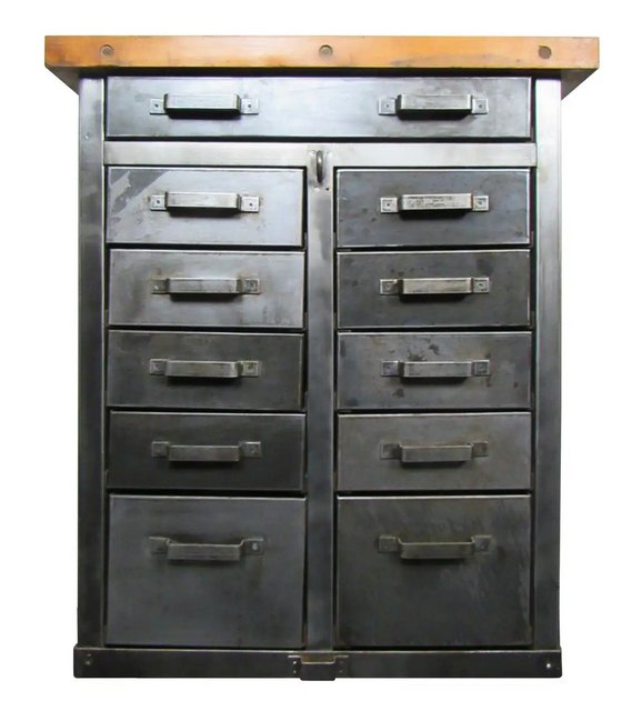 Industrial Butcher Block Cabinet (1 of 4)