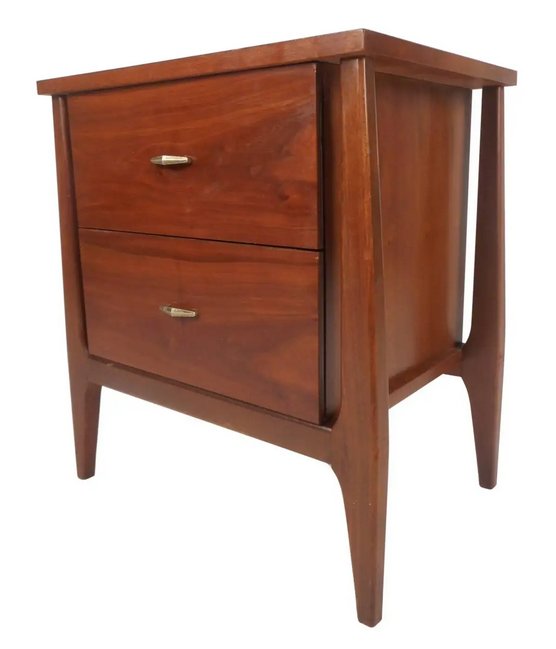 Mid-Century Modern Walnut Nightstand (1 of 5)