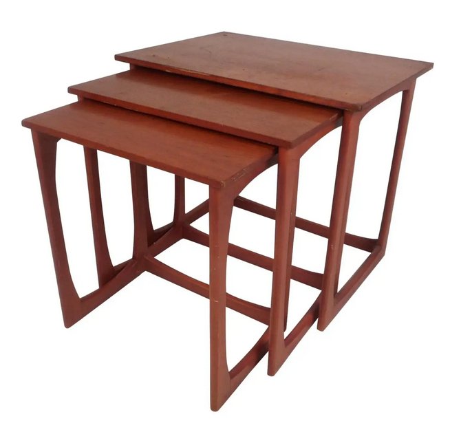Three Mid-Century Modern Teak Nesting Tables (1 of 4)