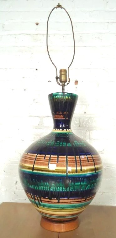 Beautiful Painted Table Lamp (1 of 3)